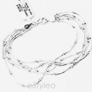 Macys Italian Sterling Silver Snake Chain Bracelet